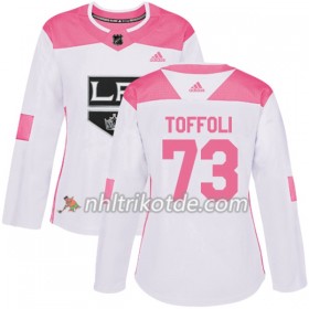 Los Angeles Kings Trikot Tyler Toffoli 73 Adidas 2017-2018 Weiß Pink Fashion Authentic - Dame